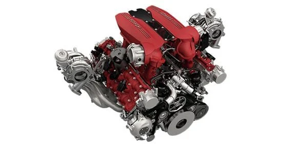 Motore Ferrari V8 biturbo